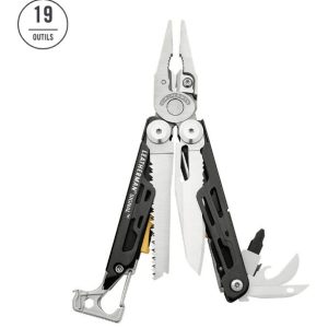 832265 – Leatherman Signal multitool 19 fonctions acier 420HC outdoor Argent et noir